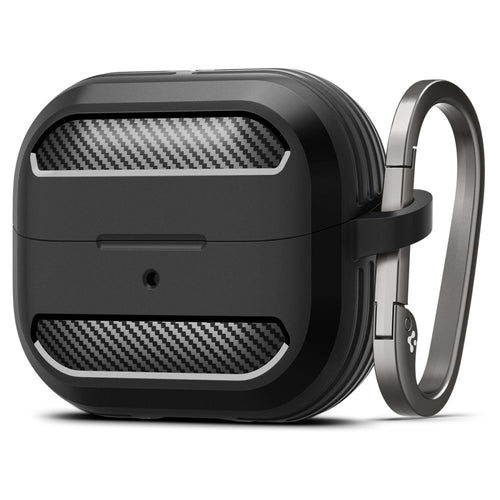 Husa pentru pentru Samsung Galaxy Buds 3 / 3 Pro / 3 FE, Aluminum Holder, Spigen, negru