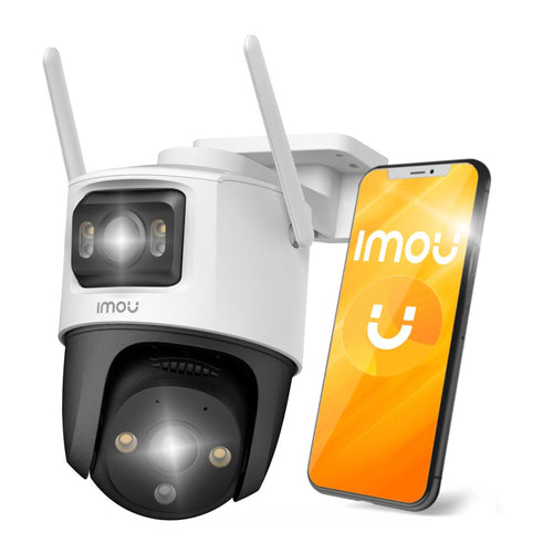 Camera de supraveghere Imou Outdoor Camera Cruiser Dual (IPC-S7XP-8M0WED-0360B), 8MP, Two-way Talk, Human Detection, Night Vision, IP66, alb