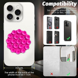 Suport de birou Techsuit Suport telefon (SD-CUP), Suction Pad pentru Selfies, Silicon, Adhesive Mount, Round Shape, albastru