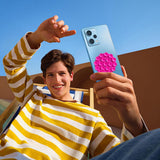 Suport de birou Techsuit Suport telefon (SG-CUP), Suction Pad pentru Selfies, Silicon, Adhesive Mount, Round Shape, verde