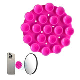 Suport de birou Techsuit Suport telefon (SB-CUP), Suction Pad pentru Selfies, Silicon, Adhesive Mount, Round Shape, negru