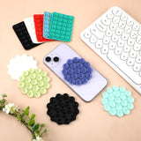 Suport de birou Techsuit Suport telefon (SB-CUP), Suction Pad pentru Selfies, Silicon, Adhesive Mount, Round Shape, negru