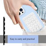 Suport de birou Techsuit Suport telefon (SC-PAD), Suction Pad pentru Selfies, Silicon, Adhesive Mount, Rectangular Shape, gri