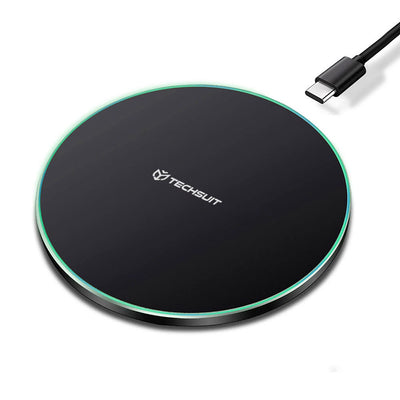 Incarcator wireless Techsuit Incarcator Wireless Premium SlimChargX (CHWR031), RGB Colors, 15W, 3A, negru