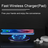 Incarcator wireless Techsuit Incarcator Wireless Premium SlimChargX (CHWR031), RGB Colors, 15W, 3A, negru