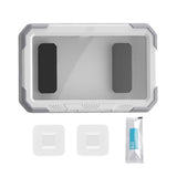 Suport de birou Techsuit Suport telefon (LC-888), Wall Box Case, Anti-Fog, cu Adhesive Hooks, Rezistent la apa, alb