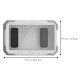 Suport de birou Techsuit Suport telefon (LC-888), Wall Box Case, Anti-Fog, cu Adhesive Hooks, Rezistent la apa, alb