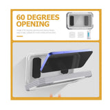Suport de birou Techsuit Suport telefon (LC-888), Wall Box Case, Anti-Fog, cu Adhesive Hooks, Rezistent la apa, alb