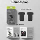 Ringke Universal Adaptor Quick & Go (2 pack), Bike Holder Compatible, pentru Phone, Negru