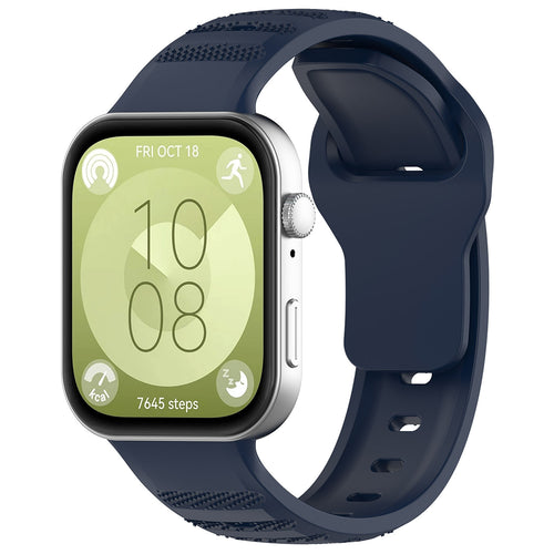 Curea pentru Huawei Watch Fit 3, Techsuit Watchband (W050), bleumarin
