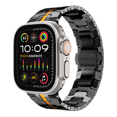 Curea pentru Apple Watch 6 44mm, Techsuit Watchband (W063), negru aramid