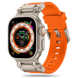 Curea pentru Apple Watch 6 44mm, Techsuit Watchband (W064), bej / portocaliu