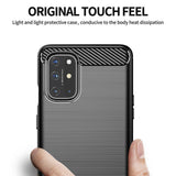 Husa pentru OnePlus 9, Techsuit Carbon Silicone, negru