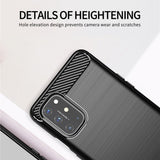 Husa pentru OnePlus 9, Techsuit Carbon Silicone, negru
