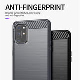 Husa pentru OnePlus 9, Techsuit Carbon Silicone, negru