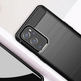 Husa pentru OnePlus 9 Pro, Techsuit Carbon Silicone, negru