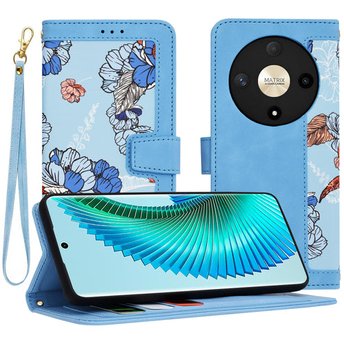 Husa pentru Honor Magic6 Lite, Techsuit FlipCraft, bleu