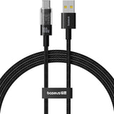 Cablu Baseus de date Gem (P10373002111-01), USB to Type-C, Super Incarcare rapida 100W, 2m, negru