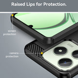 Husa pentru Realme C63, Techsuit Carbon Silicone, albastru
