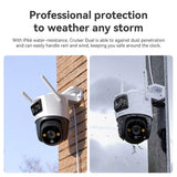 Camera de supraveghere Imou Outdoor Camera Cruiser Dual (IPC-S7XP-10M0WED-0360B), 10MP, Two-way Talk, Human Detection, Night Vision, IP66, alb