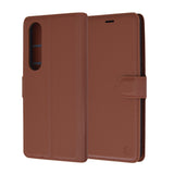 Husa pentru Sony Xperia 1 VI, Techsuit Leather Folio, maro