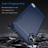 Husa pentru Nothing CMF Phone 1, Techsuit Carbon Silicone, albastru