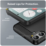 Husa pentru Nothing CMF Phone 1, Techsuit Carbon Silicone, albastru