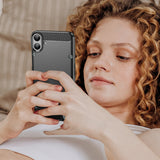 Husa pentru Nothing CMF Phone 1, Techsuit Carbon Silicone, albastru