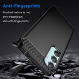 Husa pentru Samsung Galaxy M35, Techsuit Carbon Silicone, albastru