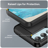 Husa pentru Samsung Galaxy M35, Techsuit Carbon Silicone, albastru
