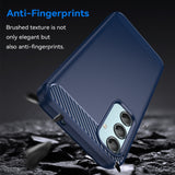 Husa pentru Samsung Galaxy M35, Techsuit Carbon Silicone, albastru