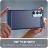 Husa pentru Samsung Galaxy M35, Techsuit Carbon Silicone, albastru
