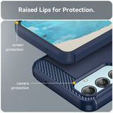 Husa pentru Samsung Galaxy M35, Techsuit Carbon Silicone, albastru