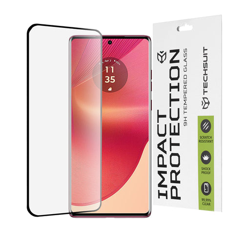 Folie de protectie pentru Motorola Edge 50 Fusion, Techsuit 111D Full Cover / Full Glue Glass / 3D Curved Screen