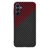 Husa pentru Samsung Galaxy A15 4G, Techsuit Carbonite FiberShell, rosu inchis
