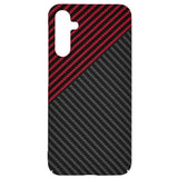 Husa pentru Samsung Galaxy A15 4G, Techsuit Carbonite FiberShell, rosu inchis