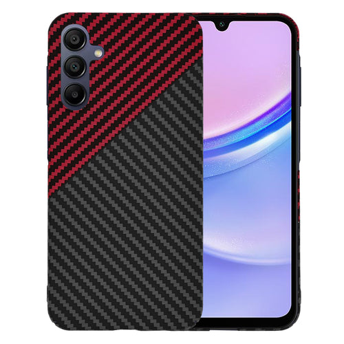 Husa pentru Samsung Galaxy A15 4G, Techsuit Carbonite FiberShell, rosu inchis