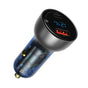 Incarcator auto Baseus (Cckx-C0A), cu Afisaj digital, Type-C PD65W, USB QC4.0, DC 12-24V, transparenta