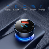 Incarcator auto Baseus (Cckx-C0A), cu Afisaj digital, Type-C PD65W, USB QC4.0, DC 12-24V, transparenta