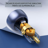 Incarcator auto Baseus (Cckx-C0A), cu Afisaj digital, Type-C PD65W, USB QC4.0, DC 12-24V, transparenta
