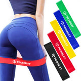 Techsuit (5 pack) Exercice Elastic Resistance Bands (TS-01), pentru Home Training, Yoga, Fitness, Pilates, Multicolor
