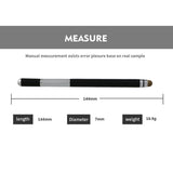 Stylus pen Techsuit (JC03), Aliaj aluminiu, Android, iOS, Microsoft, alb