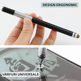 Stylus pen Techsuit (JC03), Aliaj aluminiu, Android, iOS, Microsoft, alb