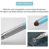 Stylus pen Techsuit (JC03), Aliaj aluminiu, Android, iOS, Microsoft, alb