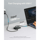 Hub USB Anker Docking station (A8340GA1), 4x Type-C, 10Gbps, 100W Max PD-in, negru