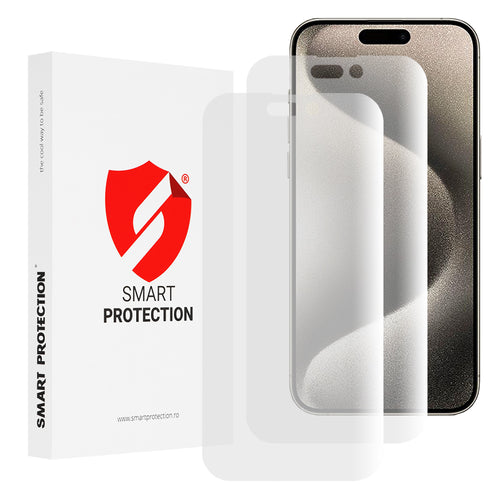Folie de protectie pentru iPhone 15 Pro Max, Smart Protection Premium Classic (2 pack)