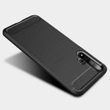 Husa pentru Huawei Nova 5T, Techsuit Carbon Silicone, negru