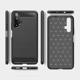 Husa pentru Huawei Nova 5T, Techsuit Carbon Silicone, negru