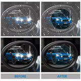 Techsuit Rainproof Film (2 pack), pentru Car Rear-View Mirror, 95 x 135mm, Transparent