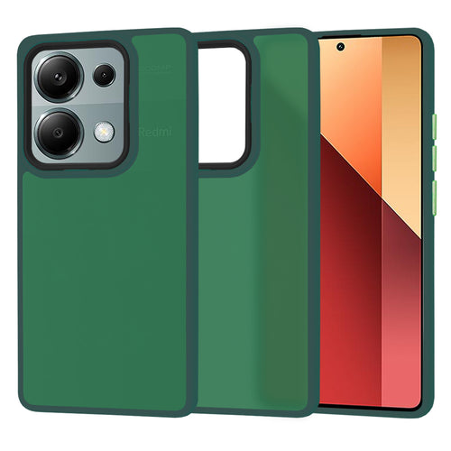 Husa pentru Xiaomi Redmi Note 13 Pro 4G, Techsuit HaloFrost Series, verde inchis